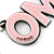 'OMG' Light Pink Plastic Rhodium Plated Keyring/ Bag Charm - 105mm Length - view 3