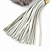 Ivy Grey Faux Fur Pom-Pom and Light Metallic Silver Faux Leather Tassel Gold Tone  Key Ring/ Bag Charm - 21cm L - view 4