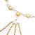 Gold Long Tassel Imitation Pearl Costume Necklace - view 4