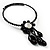 Black Beaded Floral Choker - view 5