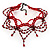 Victorian Style Hot Red Beaded Choker
