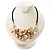 Antique White Shell-Composite Leather Cord Necklace - view 5