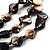 3 Strand Antique White & Black Shell - Composite Bead Necklace - view 4