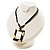 Square Mother of Pearl Cotton Cord Pendant Necklace - view 7