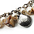 Antique White Bead & Shell Long Necklace (Burn Silver Tone) - view 4