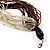 Chunky Multi-Strand Glass Bead Wood Necklace (Brown & Transparent/ White) - 58cm L - view 5