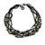 Multistrand Glass And Shell - Composite Necklace (Slate Black) - view 2