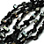 Multistrand Glass And Shell - Composite Necklace (Slate Black) - view 9