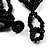 Multistrand Glass And Shell - Composite Necklace (Slate Black) - view 12