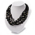 Multistrand Glass And Shell - Composite Necklace (Slate Black) - view 8