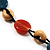 3 Strand Multicoloured Bead Leather Cord Necklace - 80cm - view 9