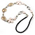 Romantic White Butterfly Leather Cord Long Necklace -80cm Length - view 6