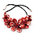 Stunning Brick Red Shell-Composite Leather Cord Necklace - 50cm Length