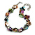 Exquisite Faux Pearl & Shell Composite Silver Tone Link Necklace (Multicoloured)
