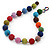 Chunky Multicoloured Glass Beaded Necklace - 56cm Length