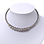 Clear Crystal Flex Choker Necklace In Gun Metal Finish - Adjustable - view 14