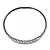 Clear Crystal Flex Choker Necklace In Gun Metal Finish - Adjustable - view 2