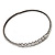 Clear Crystal Flex Choker Necklace In Gun Metal Finish - Adjustable - view 3