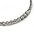 Clear Crystal Flex Choker Necklace In Gun Metal Finish - Adjustable - view 6