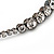 Clear Crystal Flex Choker Necklace In Gun Metal Finish - Adjustable - view 12