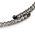 Clear Crystal Flex Choker Necklace In Gun Metal Finish - Adjustable - view 7