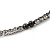 Clear Crystal Flex Choker Necklace In Gun Metal Finish - Adjustable - view 11