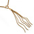 Gold Plated Tassel Pendant Necklace With T-Bar Closure - 40cm Length - view 4