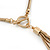 Gold Plated Tassel Pendant Necklace With T-Bar Closure - 40cm Length - view 7