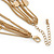 Multistrand 'Coin' Style Necklace In Brushed Gold Metal - 60cm Length/ 7cm Extension - view 7
