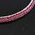 2-Row Pink Austrian Crystal Choker Necklace (Silver Plated) - view 10