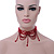 Chic Victorian/ Gothic/ Burlesque Red Bead Choker Necklace - view 6
