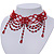 Chic Victorian/ Gothic/ Burlesque Red Bead Choker Necklace - view 7