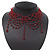 Chic Victorian/ Gothic/ Burlesque Red Bead Choker Necklace - view 9