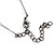 Polished/Matt Black Tone Diamante Bead Wire Necklace - 36cm Length/ 7cm Extender - view 5