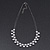 Polished/Matt Black Tone Diamante Bead Wire Necklace - 36cm Length/ 7cm Extender - view 7