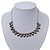 Polished/Matt Black Tone Diamante Bead Wire Necklace - 36cm Length/ 7cm Extender - view 8