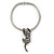 Silver Crystal Enamel 'Tiger' Mesh Magnetic Choker Necklace - view 2