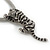 Silver Crystal Enamel 'Tiger' Mesh Magnetic Choker Necklace - view 4