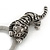 Silver Crystal Enamel 'Tiger' Mesh Magnetic Choker Necklace - view 10