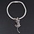 Silver Crystal Enamel 'Tiger' Mesh Magnetic Choker Necklace - view 11