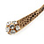Large Dimensional Swarovski Crystal 'Rose' Pendant Collar Necklace In Burn Gold Finish - 38cm Length - view 5