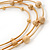 3 Strand Textured Ball Necklace In Gold Plated Metal - 40cm Length/ 5cm Length - view 4