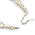 White Simulated Pearl Clear Crystal Felt Peter Pan Collar Necklace In Silver Plating - 28cm Length/ 7cm Extension - view 5