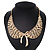 'Angel Wings' Peter Pan Collar Necklace In Gold Plating - 38cm Length/ 6cm Extension