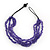 Multistrand Purple Glass Bead Necklace - 44cm Length