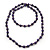 Long Purple Simulated Glass Pearl/Bead Necklace - 110cm Length - view 4
