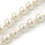 Long White Glass Bead Necklace - 140cm Length/ 8mm - view 5