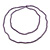 Long Purple Glass Bead Necklace - 140cm Length/ 8mm - view 4