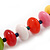 Multicoloured Resin 'Button' Beaded Black Cotton Cord Necklace - 76cm Length - view 5