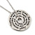 Silver Tone Audrey Hepburn Quote Round Medallion Pendant and Chain - 41cm Length/ 7cm Extension - view 3